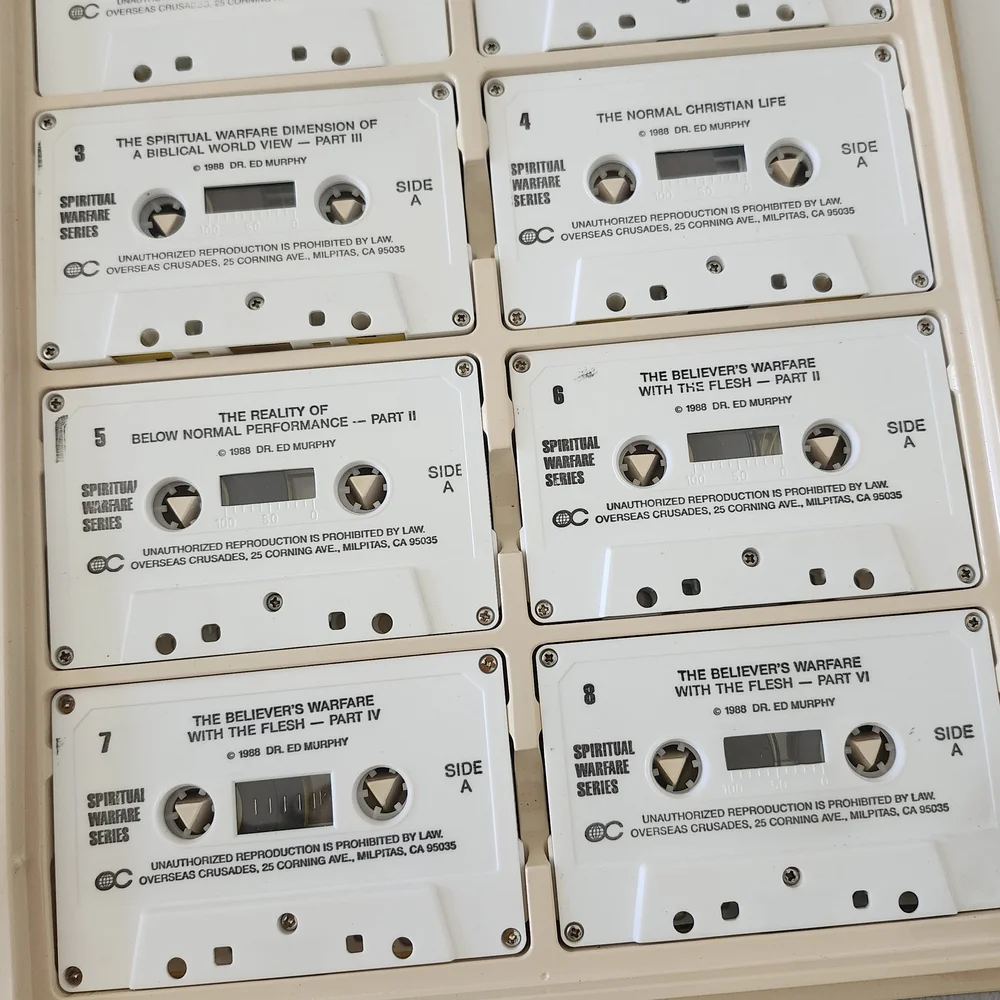Vintage Rare Dr. Ed Murphy Spiritual Warfare Cassette Tape Set Set Of 16.
